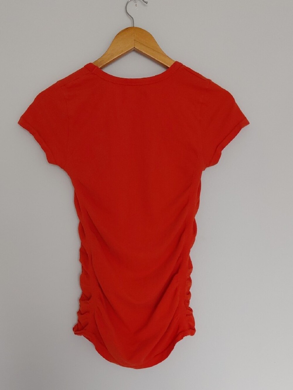 Athleta Red Short-Sleeve Ruched Tee - Picture 5 of 5